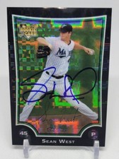 2009 Bowman Chrome Draft X-Fractors Marlins #BDP47 Sean West/199 Signed Auto 
