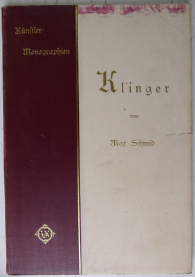 Künstlermonographien Velhagen Klasing Bielefeld 1896 Max Klinger To-3779