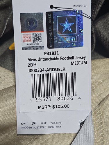 Nike Army Black Knights Jersey Menโs Size M Old Ironsides Football New NWT ๐๐ฅ - Picture 9 of 9