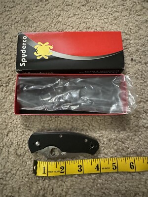 Spyderco Knives Persistence Liner Lock Black G-10 Stainless C136GP Pocket Knife