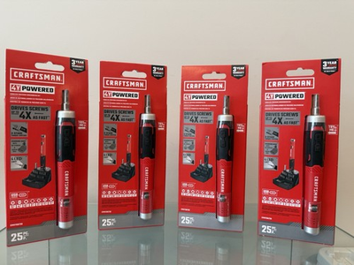 #ad Craftsman 4‑Volt Max Cordless Screwdriver w Charger amp; 21 Bits BRAND NEW $38.99