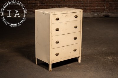 Vintage Metal Lowboy Dresser in Cream Enamel by Simmons | eBay