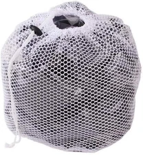 3 Pcs Commercial Mesh Laundry Bag - 20" x 28" - Sturdy white Mesh Material Wi...