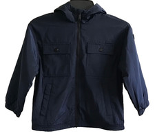 Michael Kors Boy's Rain Jacket 5/6 Midnight Blue Fleece Lined Zipper NEW