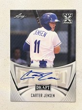 CARTER JENSEN Royals rookie 2021 Leaf Draft Baseball Auto Autograph qty