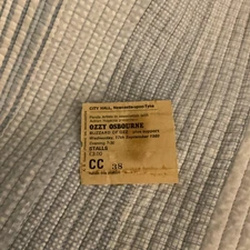 OZZY OSBOURNE RANDY RHOADS 1980 TICKET STUB  **super Rae** 45 Yrs Old