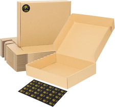 Shipping Boxes Medium 10X8X2 Inches, 45 Pack Brown Corrugated Cardboard Mailer B