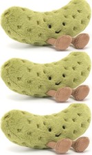 Jellycat Amuseables Pickle Stuffed Toy, 12cm Vegetable Plush - BNWT & Gift Bag