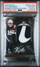 2025 Black Kyle Williams Rookie Patch Auto Ruby #RKPA-KWS  PSA 8  3/20 Pop 1