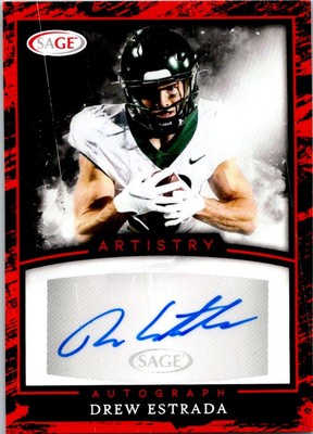 2022 SAGE #A-DE Drew Estrada Autographs Red 9SSSS