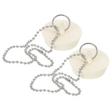2Pcs for 1-3/8" to 1-1/2" Tub Drain Stopper Rubber Sink with Beaded Chains