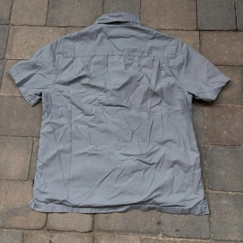 Stussy Men’s Short Sleeve Grey Panther Embroidered Button Up Shirt Small SS18 image 2