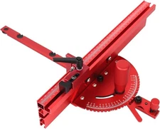 Table Saw Miter Gauge Works w/Table Saws, Band Saw and Router Table (Red)