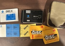VINTAGE Minolta Disc-K Camera W Case, Film And Protector