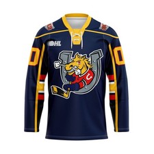 Barrie Colts Personalized 2025 Navy Lace Hockey Shirt S-5XL