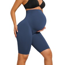 Women Maternity Yoga Shorts Summer Elasticity Workout Running Active Short Pants