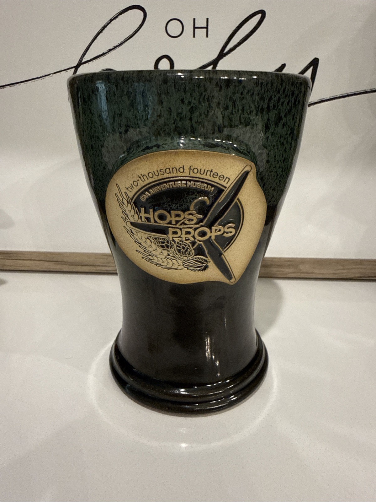 2014 Hops & Props Coffee Mug by Sunset Hill Stoneware FAA Airventure Museum