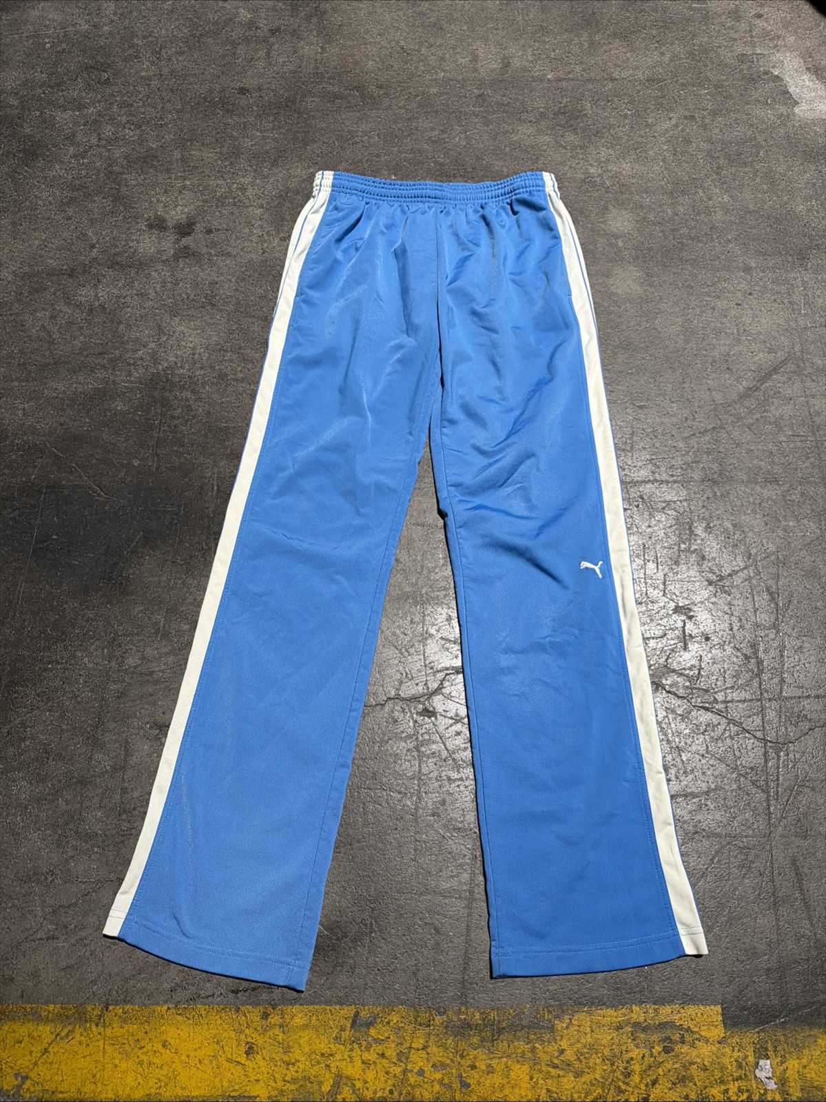 Vintage 90s Y2K PUMA Navy Blue Track Soccer Futbol Pants Mens Pockets