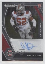 2021 Panini Prizm Draft Picks Draft Picks Auto Wyatt Davis #DPA-WDA Auto 03wr