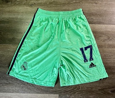 Real Madrid Shorts Mens Medium Green La Liga Soccer Adidas Number 17 Training