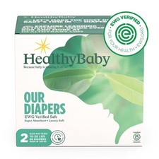 HealthyBaby Certified Safe Organic Cotton Enhanced Diapers 66ct Size 2 EWG 0.33 per diaper