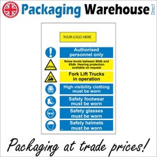 SIGN Site Safety Noise Levels 85db Logo Company Name Personalise PPE MU299A