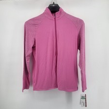 Grand Slam Performance Womens Golf Light weight Jacket Full Zip  Pink Size Large