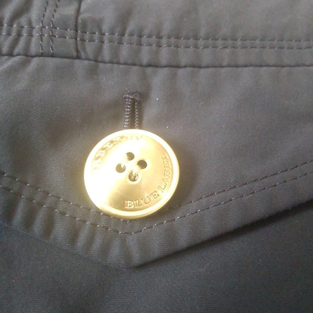 Burberry Blue Label Trench Coat Navy Blue With Check Pattern Size 38 For Women thumbnail 6