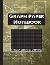 Dotted Graph Paper Notebook 8.5 x 11 10 X 10 Squares per Inch 60 Pages: 1/10 Inc