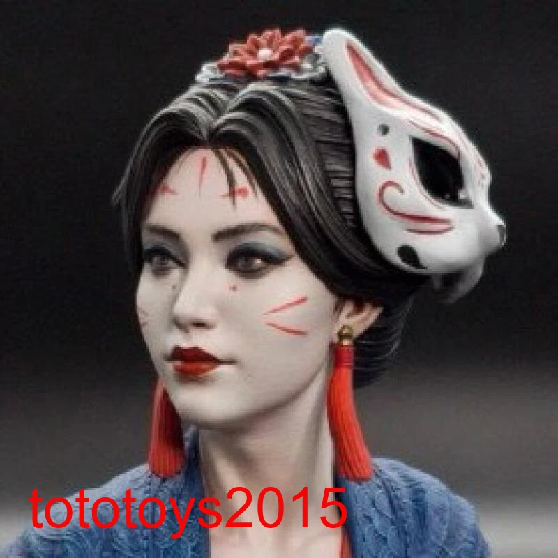 Cabeza esculpida de niña de belleza de zorro 1:6 1:12 1:18 para figura de acción de 12" 6" 3,75" juguete corporal Foto 2 de 4
