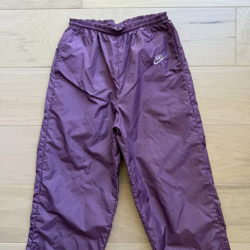 Винтажные женские тренировочные штаны Nike средний фиолетовый 80-е синий ярлык спортивная одежда - Изображение 3 из 4