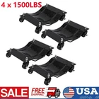 4X Upgraded Car Dolly Wheel Tire Dolly Heavy Duty Skate Auto Repair Dolly 6000LB