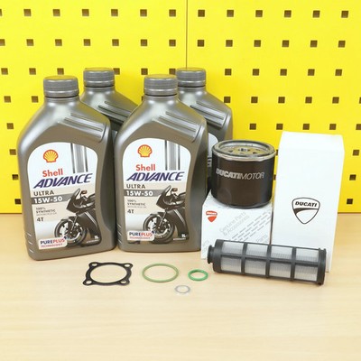 Ölwechselset Original Ölfilter Shell 15w50 für: Ducati 1098 Monster S4R S4RS