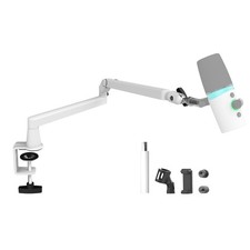 Low Profile Mic Arm Microphone Boom Arm Professional Adjustable with 15cm Ris...