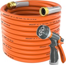 Garden Hose 50 ft x 5/8 in Heavy Duty, Flexible and Lightweight Water Hose, Burs