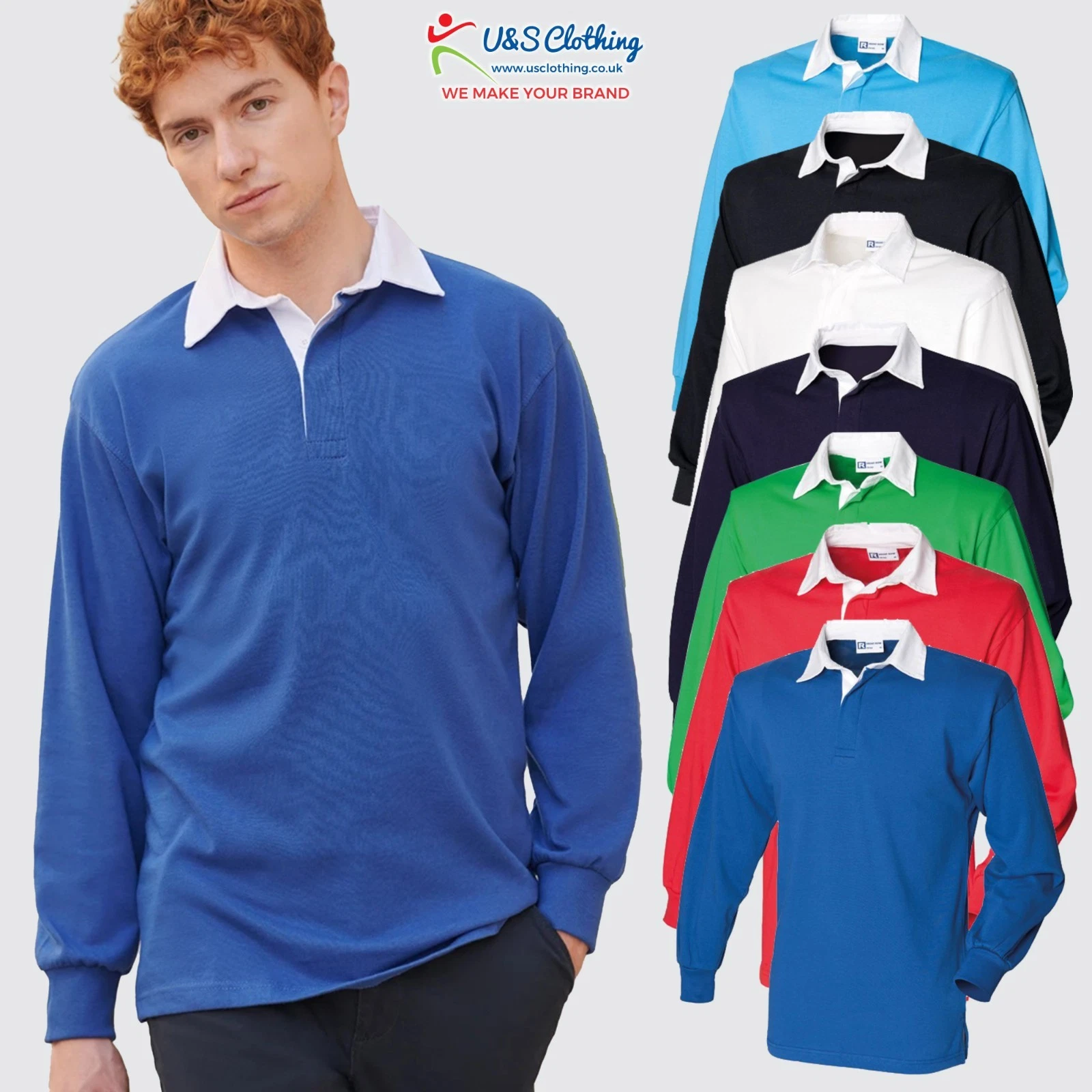 Front Row New Men's Shirt Pure Cotton Full Sleeve Plain Rugby Leisurewear T TOP
Opens in a new windo