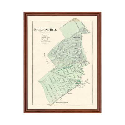 Old Map of Richmond Hill Queens, NY 1873 - Vintage Richmond