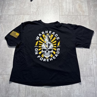 Warheads On Foreheads 2.0  Graphic T-Shirt Black Short Sleeve L/XL