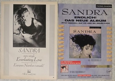 SANDRA CRETU Pack x2 Anzeigen Pubs Everlasting Love + Fading Shades Zeitschriften Seiten 