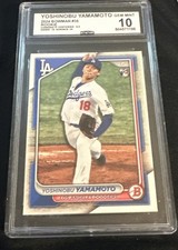 2024 Topps Bowman Yoshinobu Yamamoto #36 Rookie Card Dodgers Gem Mint CCG 10. rookie card picture