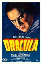 DRACULA (1931) style A - 27"x41" one sheet horror movie poster restored - RARE!!