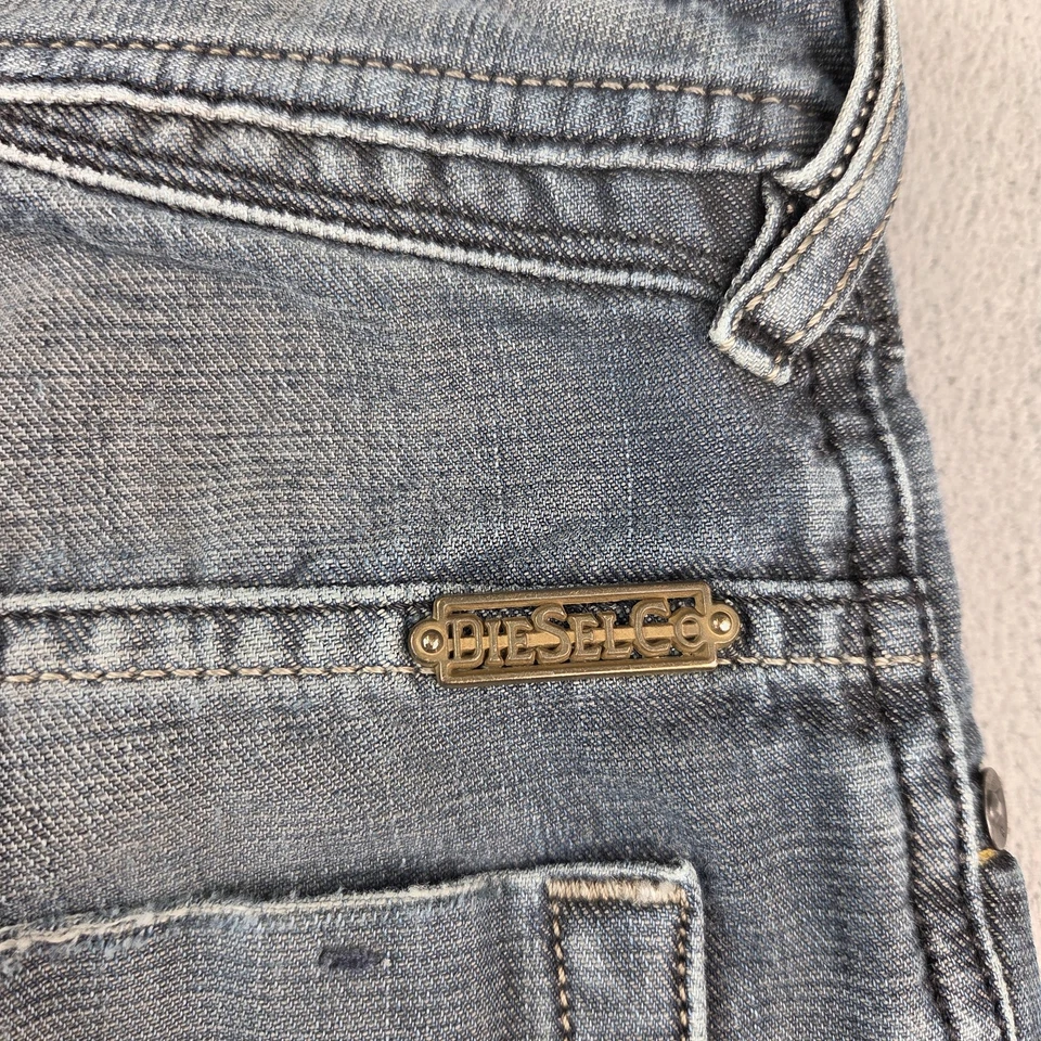 Diesel Jeans Mens 31x32 Blue Iakop Regular Slim Tapered Denim Wash 0807Q - Image 3 of 4