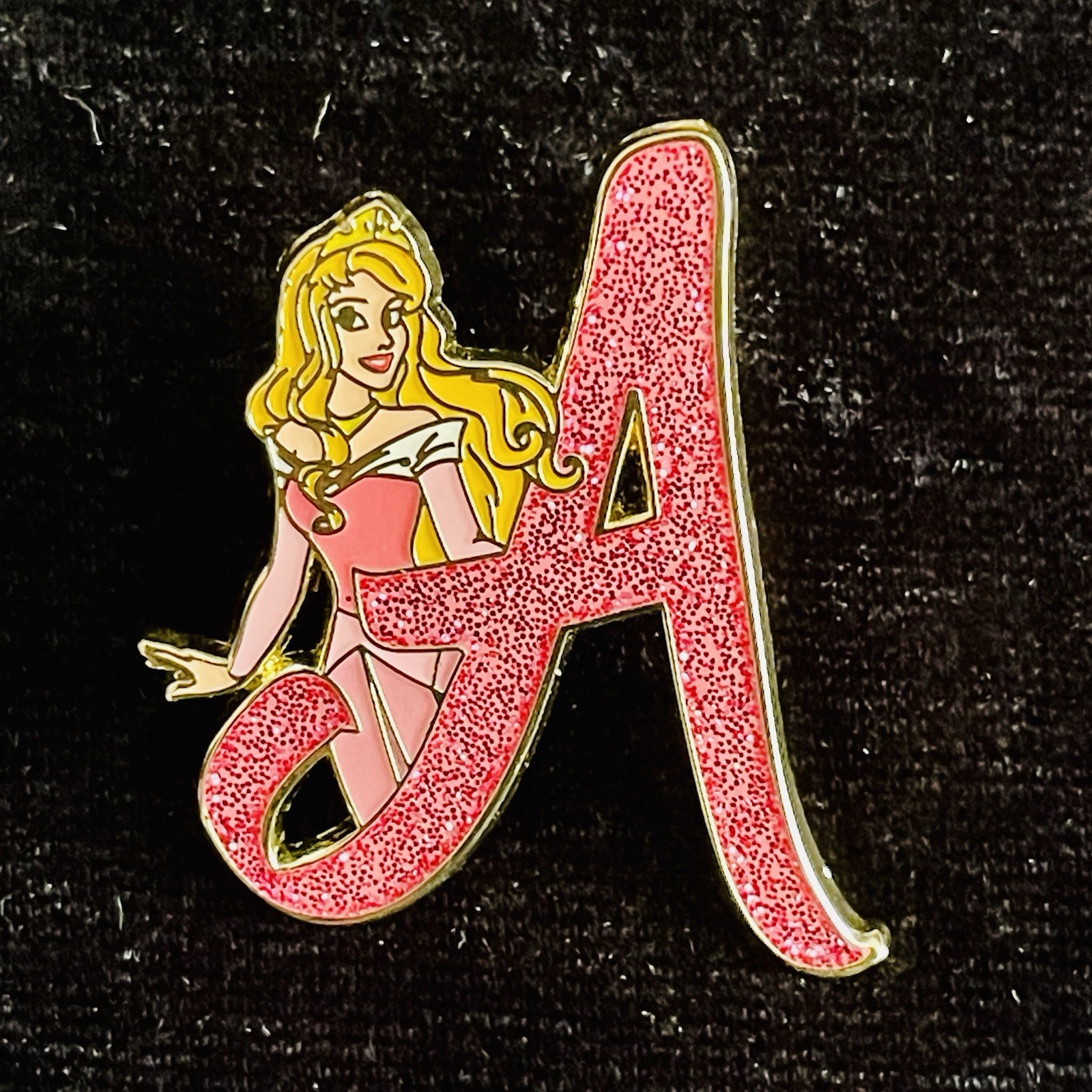 Sleeping Beauty Aurora Letter A Princess Alphabet Initial Mystery Box Disney Pin