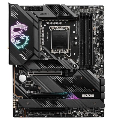 FOR PARTS - MSI MPG Z690 EDGE WIFI DDR4 Motherboard  w Antenna SATA M2 Clips