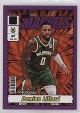 2023-24 Panini Donruss Net Marvels Purple Press Proof Damian Lillard #3 5i2