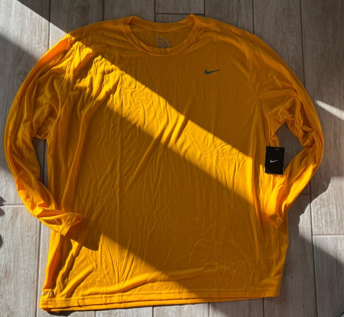 Nike Legend 2.0 Dri-Fit Training LS Shirt Size 3XL Sundown Yellow