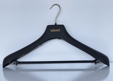 VERSACE Gray Plastic Suit/Jacket/Pants Hanger with Gold Hardware 17.6x7.5