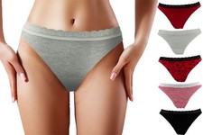 Pack of 5 Ladies Thong, SIZE S