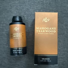 BATH BODY WORKS MAHOGANY TEAKWOOD MEN'S COLOGNE / 3.4 FL OZ Body Spray NIB