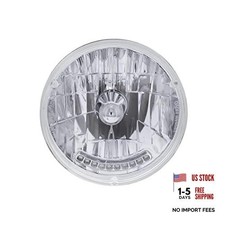 7-inch Halogen Crystal Headlight w/10 Amber LED Position Lights, Multi